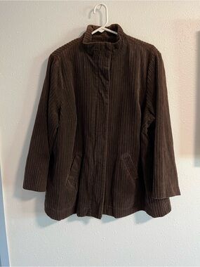 Relativity Brown Corduroy Jean Jacket Size 1X